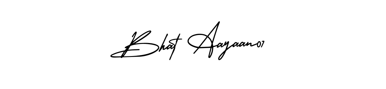 Design your own signature with our free online signature maker. With this signature software, you can create a handwritten (AmerikaSignatureDemo-Regular) signature for name Bhat Aayaan07. Bhat Aayaan07 signature style 3 images and pictures png