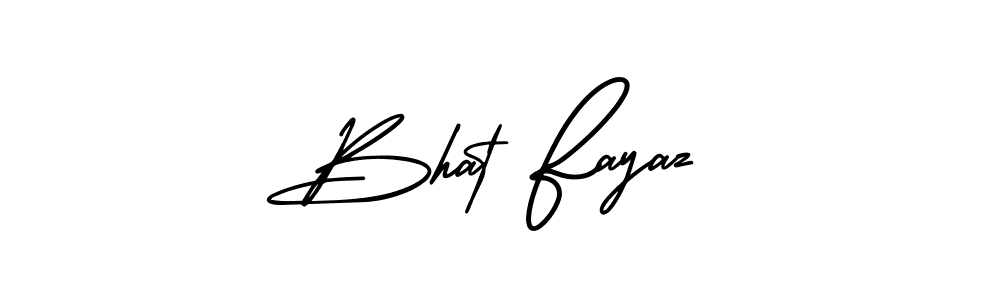 This is the best signature style for the Bhat Fayaz name. Also you like these signature font (AmerikaSignatureDemo-Regular). Mix name signature. Bhat Fayaz signature style 3 images and pictures png