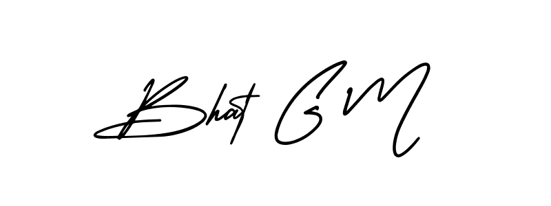 It looks lik you need a new signature style for name Bhat G M. Design unique handwritten (AmerikaSignatureDemo-Regular) signature with our free signature maker in just a few clicks. Bhat G M signature style 3 images and pictures png