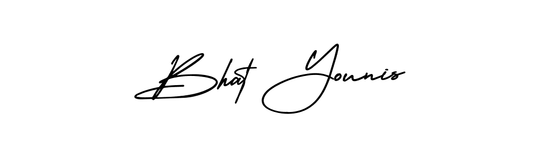 Also You can easily find your signature by using the search form. We will create Bhat Younis name handwritten signature images for you free of cost using AmerikaSignatureDemo-Regular sign style. Bhat Younis signature style 3 images and pictures png