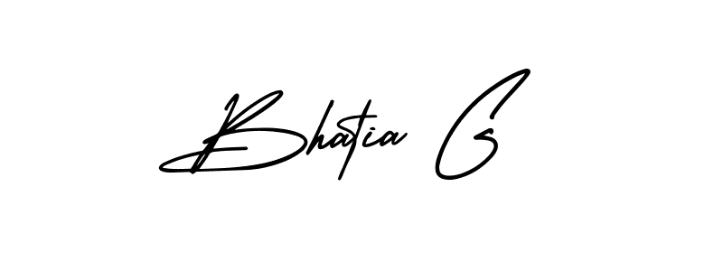 if you are searching for the best signature style for your name Bhatia G. so please give up your signature search. here we have designed multiple signature styles  using AmerikaSignatureDemo-Regular. Bhatia G signature style 3 images and pictures png