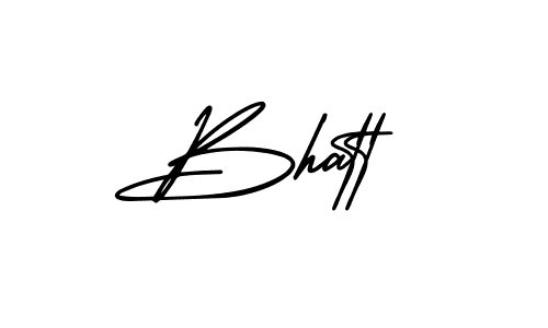 It looks lik you need a new signature style for name Bhatt. Design unique handwritten (AmerikaSignatureDemo-Regular) signature with our free signature maker in just a few clicks. Bhatt signature style 3 images and pictures png