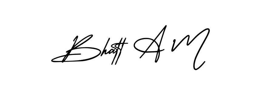 Check out images of Autograph of Bhatt A M name. Actor Bhatt A M Signature Style. AmerikaSignatureDemo-Regular is a professional sign style online. Bhatt A M signature style 3 images and pictures png