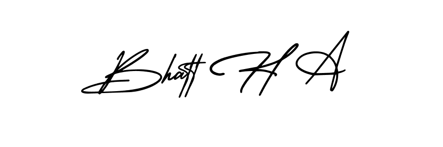 Make a short Bhatt H A signature style. Manage your documents anywhere anytime using AmerikaSignatureDemo-Regular. Create and add eSignatures, submit forms, share and send files easily. Bhatt H A signature style 3 images and pictures png