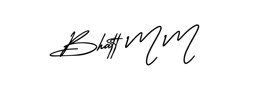 It looks lik you need a new signature style for name Bhatt M M. Design unique handwritten (AmerikaSignatureDemo-Regular) signature with our free signature maker in just a few clicks. Bhatt M M signature style 3 images and pictures png