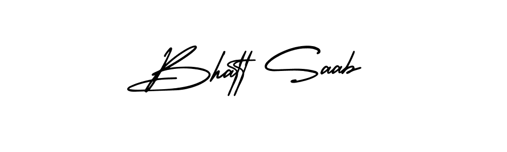How to make Bhatt Saab name signature. Use AmerikaSignatureDemo-Regular style for creating short signs online. This is the latest handwritten sign. Bhatt Saab signature style 3 images and pictures png
