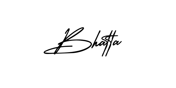 It looks lik you need a new signature style for name Bhatta. Design unique handwritten (AmerikaSignatureDemo-Regular) signature with our free signature maker in just a few clicks. Bhatta signature style 3 images and pictures png