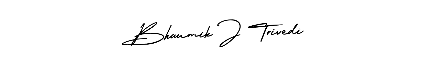 This is the best signature style for the Bhaumik J Trivedi name. Also you like these signature font (AmerikaSignatureDemo-Regular). Mix name signature. Bhaumik J Trivedi signature style 3 images and pictures png