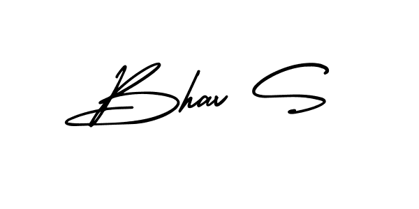 Make a beautiful signature design for name Bhav S. With this signature (AmerikaSignatureDemo-Regular) style, you can create a handwritten signature for free. Bhav S signature style 3 images and pictures png