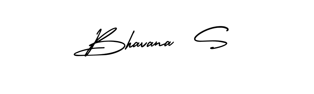 Design your own signature with our free online signature maker. With this signature software, you can create a handwritten (AmerikaSignatureDemo-Regular) signature for name Bhavana  S. Bhavana  S signature style 3 images and pictures png