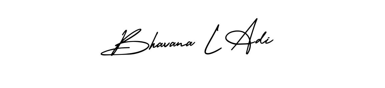 Design your own signature with our free online signature maker. With this signature software, you can create a handwritten (AmerikaSignatureDemo-Regular) signature for name Bhavana L Adi. Bhavana L Adi signature style 3 images and pictures png