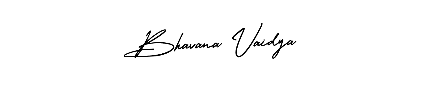 Make a beautiful signature design for name Bhavana Vaidya. With this signature (AmerikaSignatureDemo-Regular) style, you can create a handwritten signature for free. Bhavana Vaidya signature style 3 images and pictures png