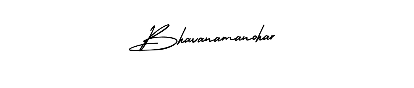 How to make Bhavanamanohar signature? AmerikaSignatureDemo-Regular is a professional autograph style. Create handwritten signature for Bhavanamanohar name. Bhavanamanohar signature style 3 images and pictures png