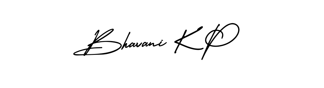 Design your own signature with our free online signature maker. With this signature software, you can create a handwritten (AmerikaSignatureDemo-Regular) signature for name Bhavani K P. Bhavani K P signature style 3 images and pictures png