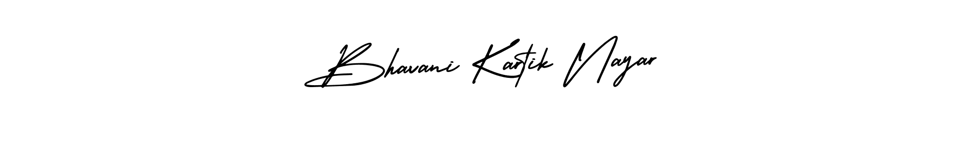 How to make Bhavani Kartik Nayar name signature. Use AmerikaSignatureDemo-Regular style for creating short signs online. This is the latest handwritten sign. Bhavani Kartik Nayar signature style 3 images and pictures png