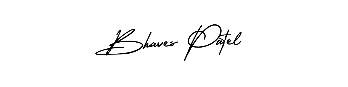 How to make Bhaves Patel name signature. Use AmerikaSignatureDemo-Regular style for creating short signs online. This is the latest handwritten sign. Bhaves Patel signature style 3 images and pictures png