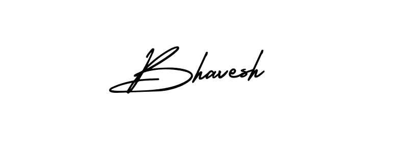 How to make Bhavesh  name signature. Use AmerikaSignatureDemo-Regular style for creating short signs online. This is the latest handwritten sign. Bhavesh  signature style 3 images and pictures png