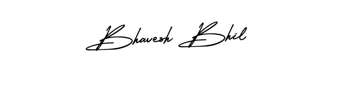 Bhavesh Bhil stylish signature style. Best Handwritten Sign (AmerikaSignatureDemo-Regular) for my name. Handwritten Signature Collection Ideas for my name Bhavesh Bhil. Bhavesh Bhil signature style 3 images and pictures png