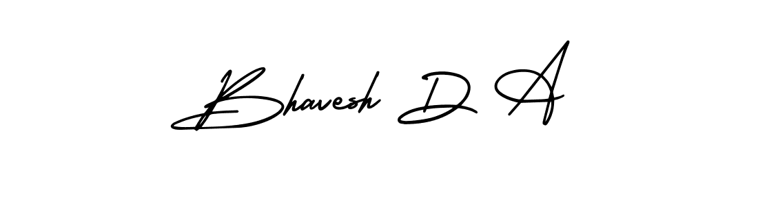 You should practise on your own different ways (AmerikaSignatureDemo-Regular) to write your name (Bhavesh D A) in signature. don't let someone else do it for you. Bhavesh D A signature style 3 images and pictures png
