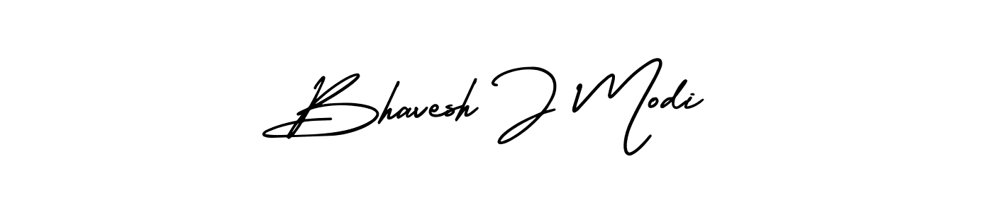 Make a beautiful signature design for name Bhavesh J Modi. With this signature (AmerikaSignatureDemo-Regular) style, you can create a handwritten signature for free. Bhavesh J Modi signature style 3 images and pictures png