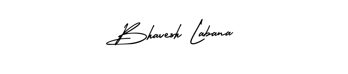 Bhavesh Labana stylish signature style. Best Handwritten Sign (AmerikaSignatureDemo-Regular) for my name. Handwritten Signature Collection Ideas for my name Bhavesh Labana. Bhavesh Labana signature style 3 images and pictures png