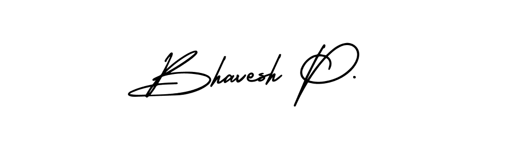 How to make Bhavesh P. signature? AmerikaSignatureDemo-Regular is a professional autograph style. Create handwritten signature for Bhavesh P. name. Bhavesh P. signature style 3 images and pictures png