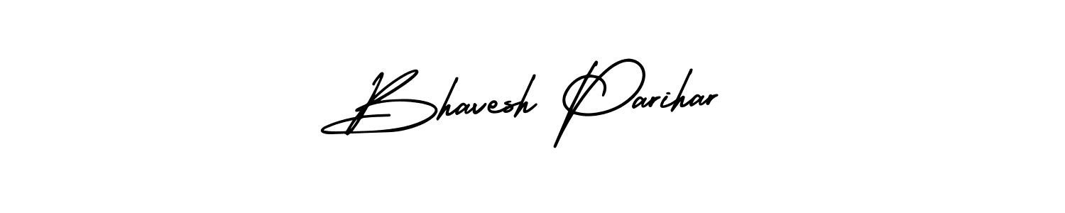 How to make Bhavesh Parihar signature? AmerikaSignatureDemo-Regular is a professional autograph style. Create handwritten signature for Bhavesh Parihar name. Bhavesh Parihar signature style 3 images and pictures png