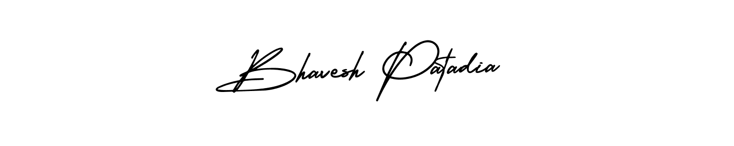 Bhavesh Patadia stylish signature style. Best Handwritten Sign (AmerikaSignatureDemo-Regular) for my name. Handwritten Signature Collection Ideas for my name Bhavesh Patadia. Bhavesh Patadia signature style 3 images and pictures png