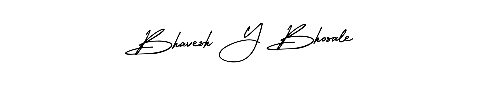 You can use this online signature creator to create a handwritten signature for the name Bhavesh Y Bhosale. This is the best online autograph maker. Bhavesh Y Bhosale signature style 3 images and pictures png