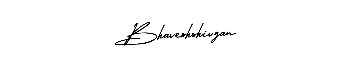 You should practise on your own different ways (AmerikaSignatureDemo-Regular) to write your name (Bhaveshshivgan) in signature. don't let someone else do it for you. Bhaveshshivgan signature style 3 images and pictures png