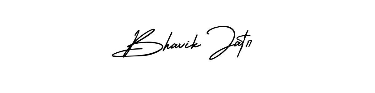 How to make Bhavik Jat17 signature? AmerikaSignatureDemo-Regular is a professional autograph style. Create handwritten signature for Bhavik Jat17 name. Bhavik Jat17 signature style 3 images and pictures png