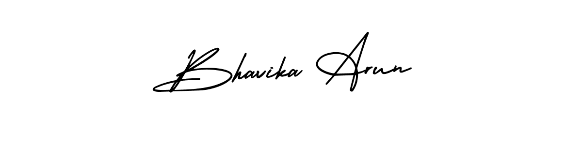 It looks lik you need a new signature style for name Bhavika Arun. Design unique handwritten (AmerikaSignatureDemo-Regular) signature with our free signature maker in just a few clicks. Bhavika Arun signature style 3 images and pictures png