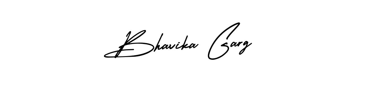 The best way (AmerikaSignatureDemo-Regular) to make a short signature is to pick only two or three words in your name. The name Bhavika Garg include a total of six letters. For converting this name. Bhavika Garg signature style 3 images and pictures png