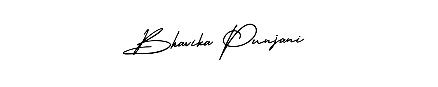 if you are searching for the best signature style for your name Bhavika Punjani. so please give up your signature search. here we have designed multiple signature styles  using AmerikaSignatureDemo-Regular. Bhavika Punjani signature style 3 images and pictures png