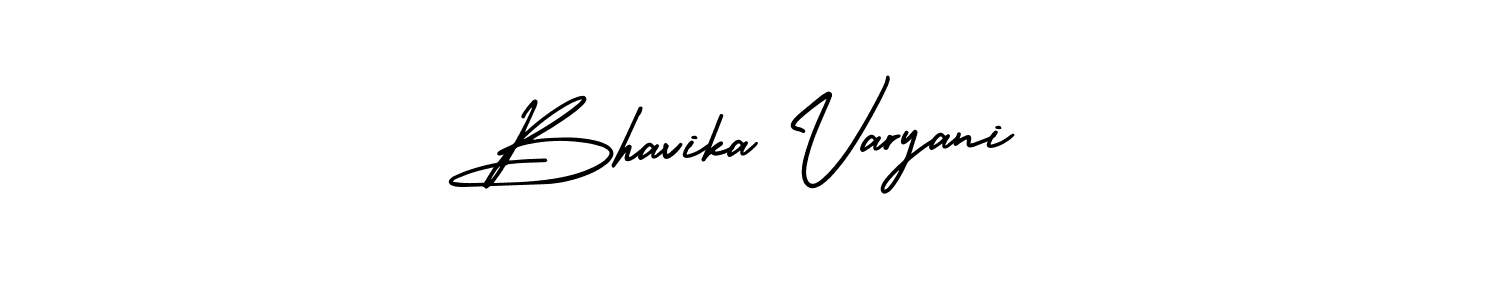 Make a beautiful signature design for name Bhavika Varyani. With this signature (AmerikaSignatureDemo-Regular) style, you can create a handwritten signature for free. Bhavika Varyani signature style 3 images and pictures png