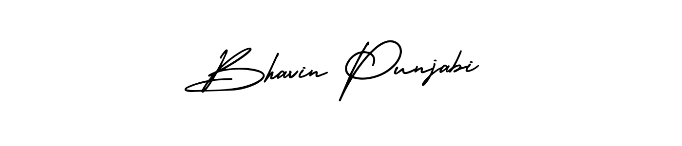 Bhavin Punjabi stylish signature style. Best Handwritten Sign (AmerikaSignatureDemo-Regular) for my name. Handwritten Signature Collection Ideas for my name Bhavin Punjabi. Bhavin Punjabi signature style 3 images and pictures png