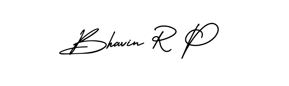 This is the best signature style for the Bhavin R P name. Also you like these signature font (AmerikaSignatureDemo-Regular). Mix name signature. Bhavin R P signature style 3 images and pictures png