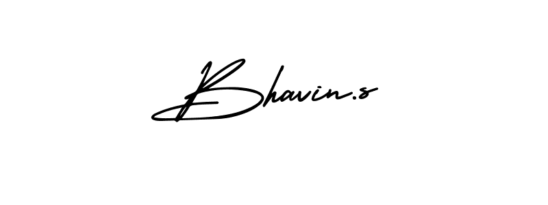 AmerikaSignatureDemo-Regular is a professional signature style that is perfect for those who want to add a touch of class to their signature. It is also a great choice for those who want to make their signature more unique. Get Bhavin.s name to fancy signature for free. Bhavin.s signature style 3 images and pictures png