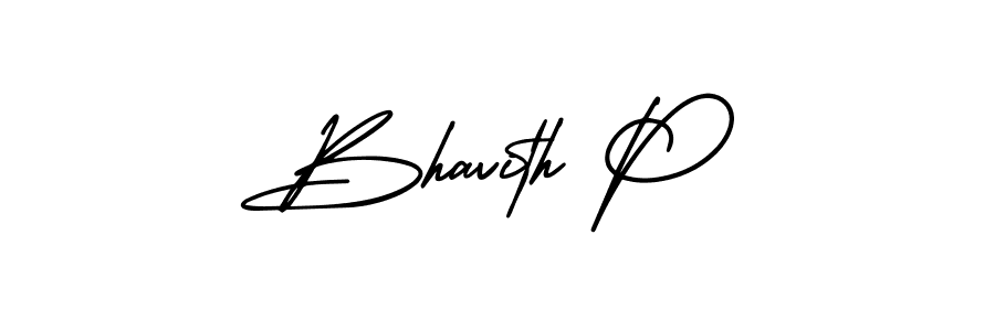 It looks lik you need a new signature style for name Bhavith P. Design unique handwritten (AmerikaSignatureDemo-Regular) signature with our free signature maker in just a few clicks. Bhavith P signature style 3 images and pictures png