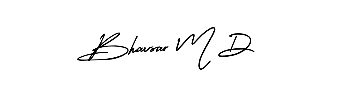 Create a beautiful signature design for name Bhavsar M D. With this signature (AmerikaSignatureDemo-Regular) fonts, you can make a handwritten signature for free. Bhavsar M D signature style 3 images and pictures png