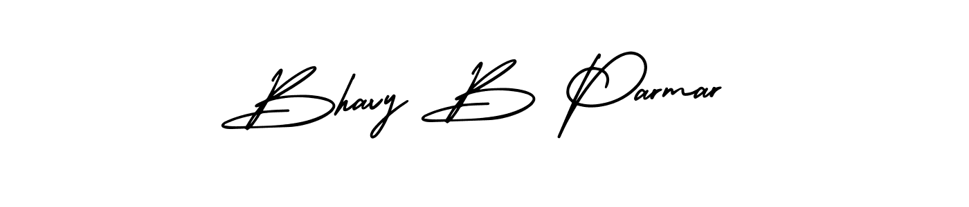 How to make Bhavy B Parmar signature? AmerikaSignatureDemo-Regular is a professional autograph style. Create handwritten signature for Bhavy B Parmar name. Bhavy B Parmar signature style 3 images and pictures png