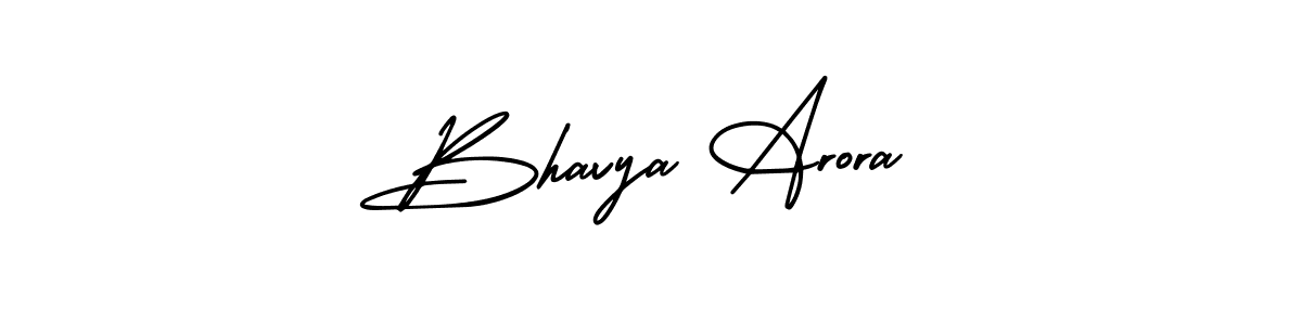 This is the best signature style for the Bhavya Arora name. Also you like these signature font (AmerikaSignatureDemo-Regular). Mix name signature. Bhavya Arora signature style 3 images and pictures png