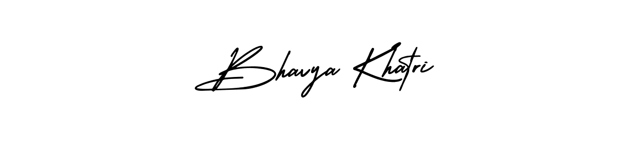 Make a beautiful signature design for name Bhavya Khatri. With this signature (AmerikaSignatureDemo-Regular) style, you can create a handwritten signature for free. Bhavya Khatri signature style 3 images and pictures png