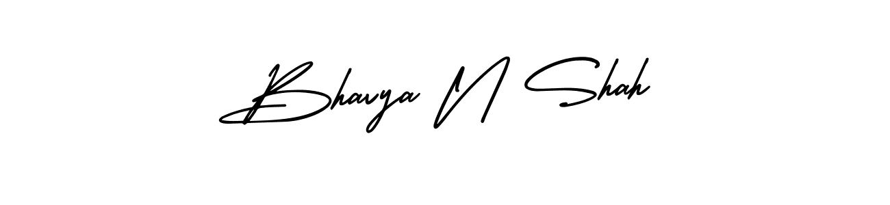 Design your own signature with our free online signature maker. With this signature software, you can create a handwritten (AmerikaSignatureDemo-Regular) signature for name Bhavya N Shah. Bhavya N Shah signature style 3 images and pictures png