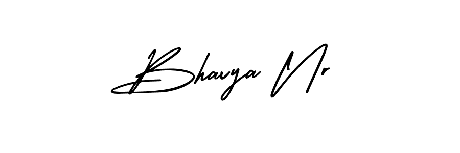 How to Draw Bhavya Nr signature style? AmerikaSignatureDemo-Regular is a latest design signature styles for name Bhavya Nr. Bhavya Nr signature style 3 images and pictures png