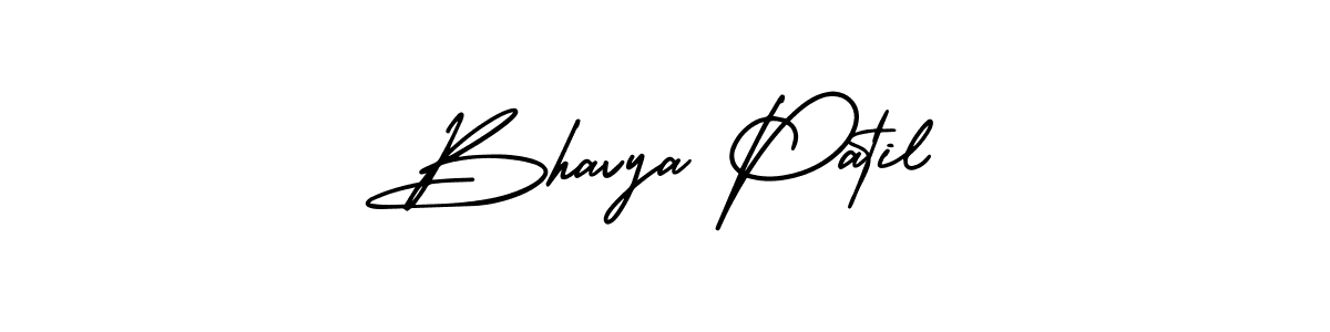 How to make Bhavya Patil name signature. Use AmerikaSignatureDemo-Regular style for creating short signs online. This is the latest handwritten sign. Bhavya Patil signature style 3 images and pictures png