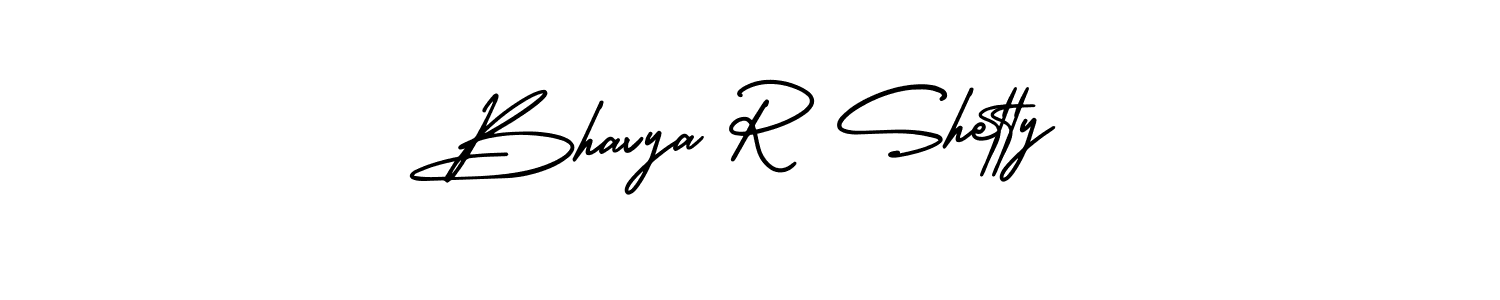 Create a beautiful signature design for name Bhavya R Shetty. With this signature (AmerikaSignatureDemo-Regular) fonts, you can make a handwritten signature for free. Bhavya R Shetty signature style 3 images and pictures png