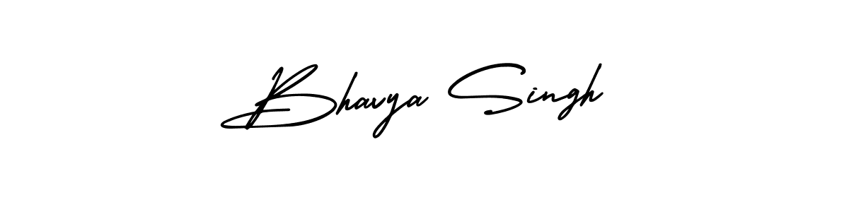 The best way (AmerikaSignatureDemo-Regular) to make a short signature is to pick only two or three words in your name. The name Bhavya Singh include a total of six letters. For converting this name. Bhavya Singh signature style 3 images and pictures png