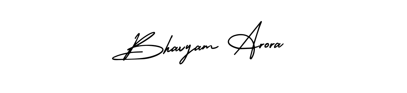 Create a beautiful signature design for name Bhavyam Arora. With this signature (AmerikaSignatureDemo-Regular) fonts, you can make a handwritten signature for free. Bhavyam Arora signature style 3 images and pictures png