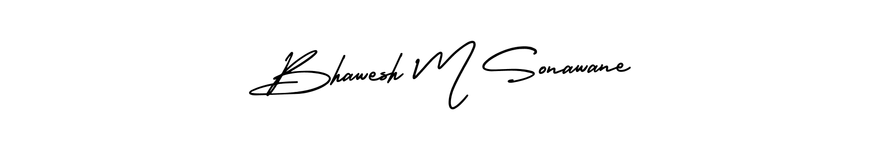 Make a short Bhawesh M Sonawane signature style. Manage your documents anywhere anytime using AmerikaSignatureDemo-Regular. Create and add eSignatures, submit forms, share and send files easily. Bhawesh M Sonawane signature style 3 images and pictures png